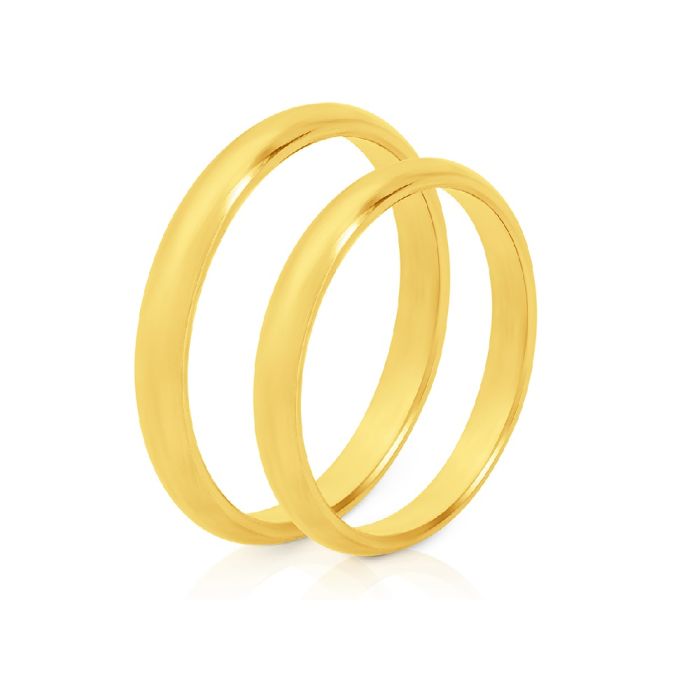 Pair of gold wedding rings 2,50mm 9CT/14CT 60